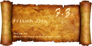 Fritsch Zita névjegykártya